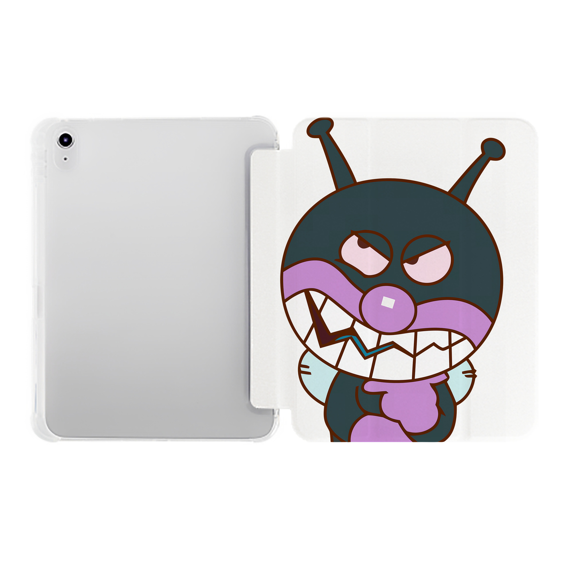 （画像用） アンパンマン Anpanman IPad ケース ペン収納付き 三つ折りスタンド PUレザー×シリコン 対応機種9.5/10.5/10.9インチ